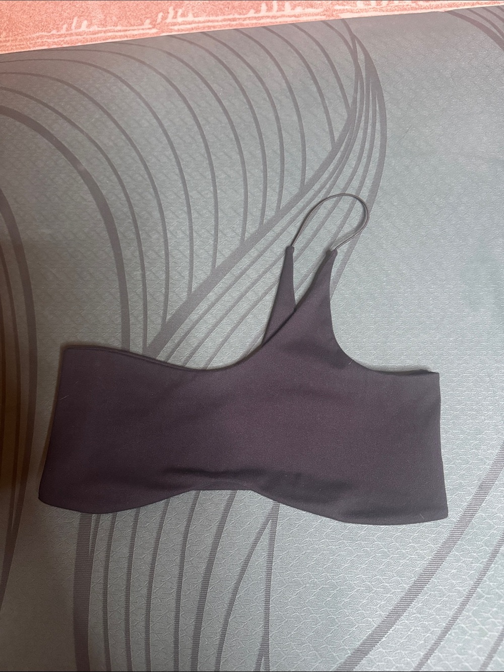 Women's One-Shoulder Black Bandeau Bralette